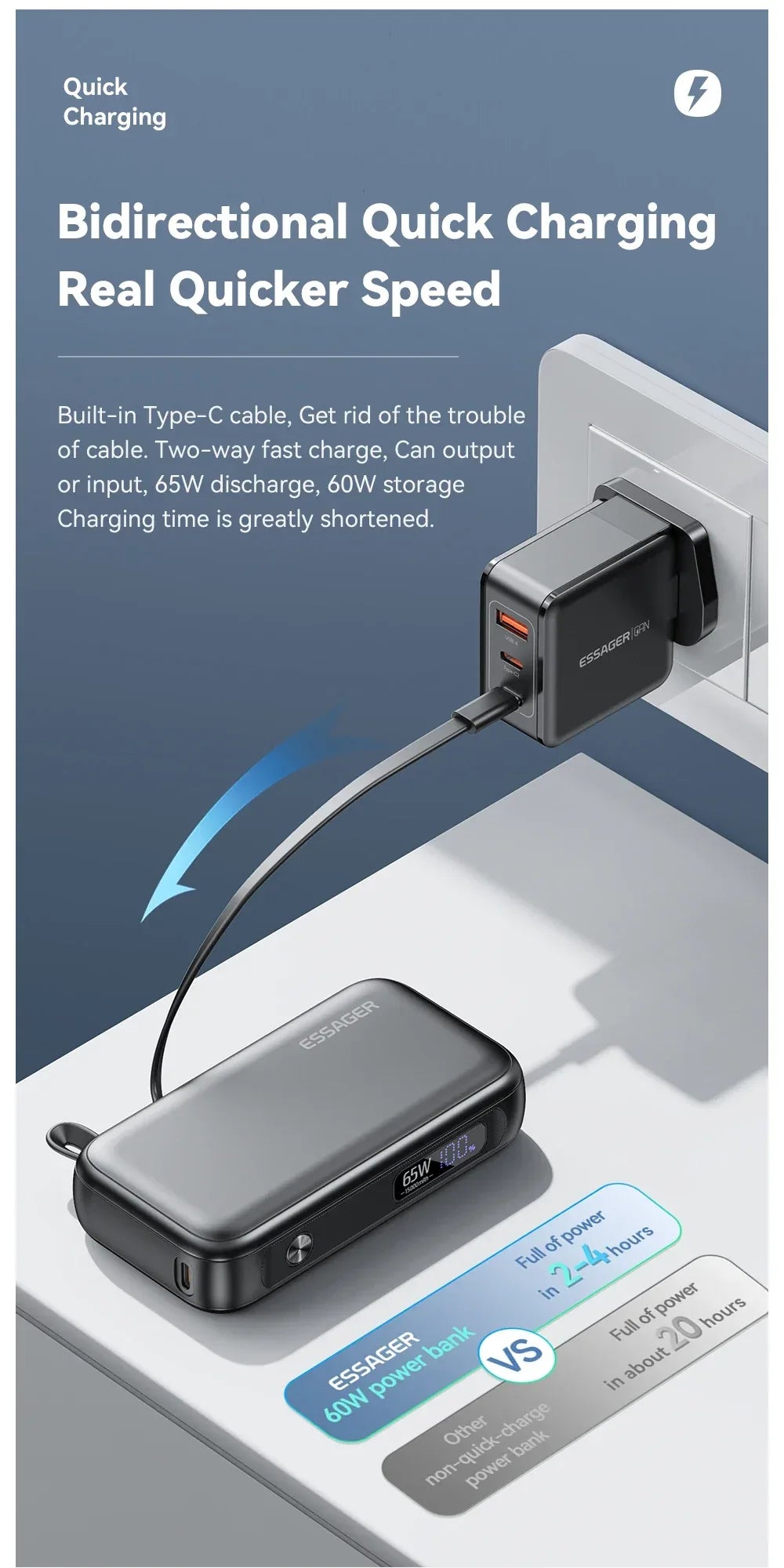 Essager 15000mAh Portable Power Bank - ShopHub