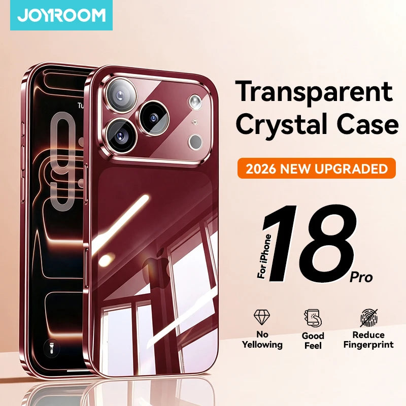 Joyroom Crystal Transparent Case For iPhone 18, 17, 16, 15, 14, 13