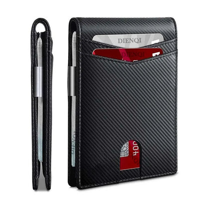 DIENQI Rfid Credit Card Holder Wallets Men Money Bag Purse Slim Thin Wallet for Men Small Short Purse Male Black Vallet Billfold