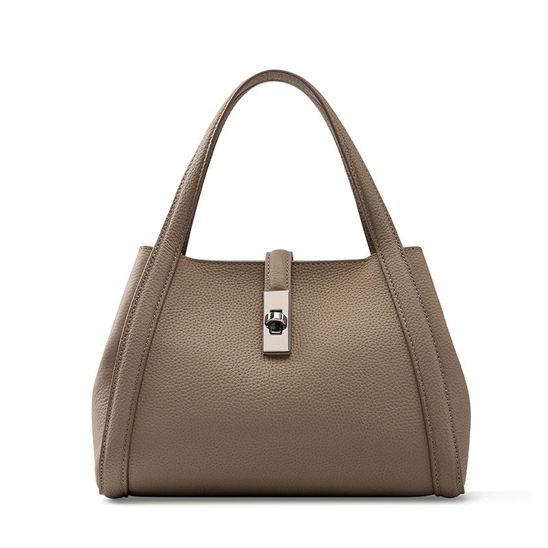 FOXER Brand Genuine Leather Women's Handbag 2026 Fashion Female Bucket Bag Luxury Design Shoulder Bag Versatile Crossbody Purse