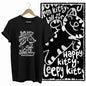 COOLMIND Black Cat Graphic Cotton T-Shirt | Women's Design Collection