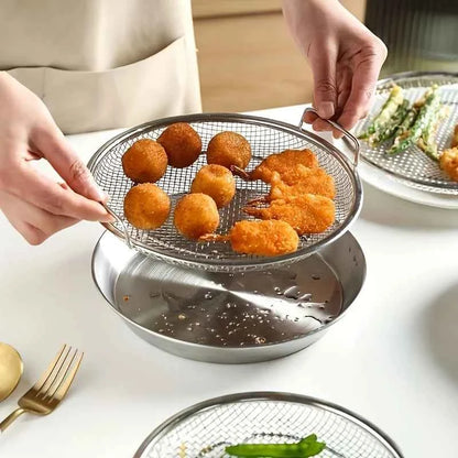 Stainless Steel Cooling Rack & Tray, Kitchen Tools, Kitchen Items & Accessories, Multifunctional for Frying & Barbecue