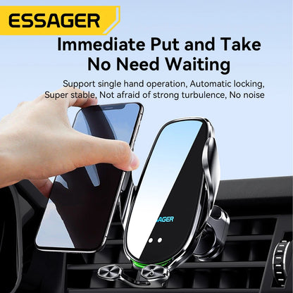 Essager Qi 15W Wireless Charger Car Phone Holder – Air Vent Mount
