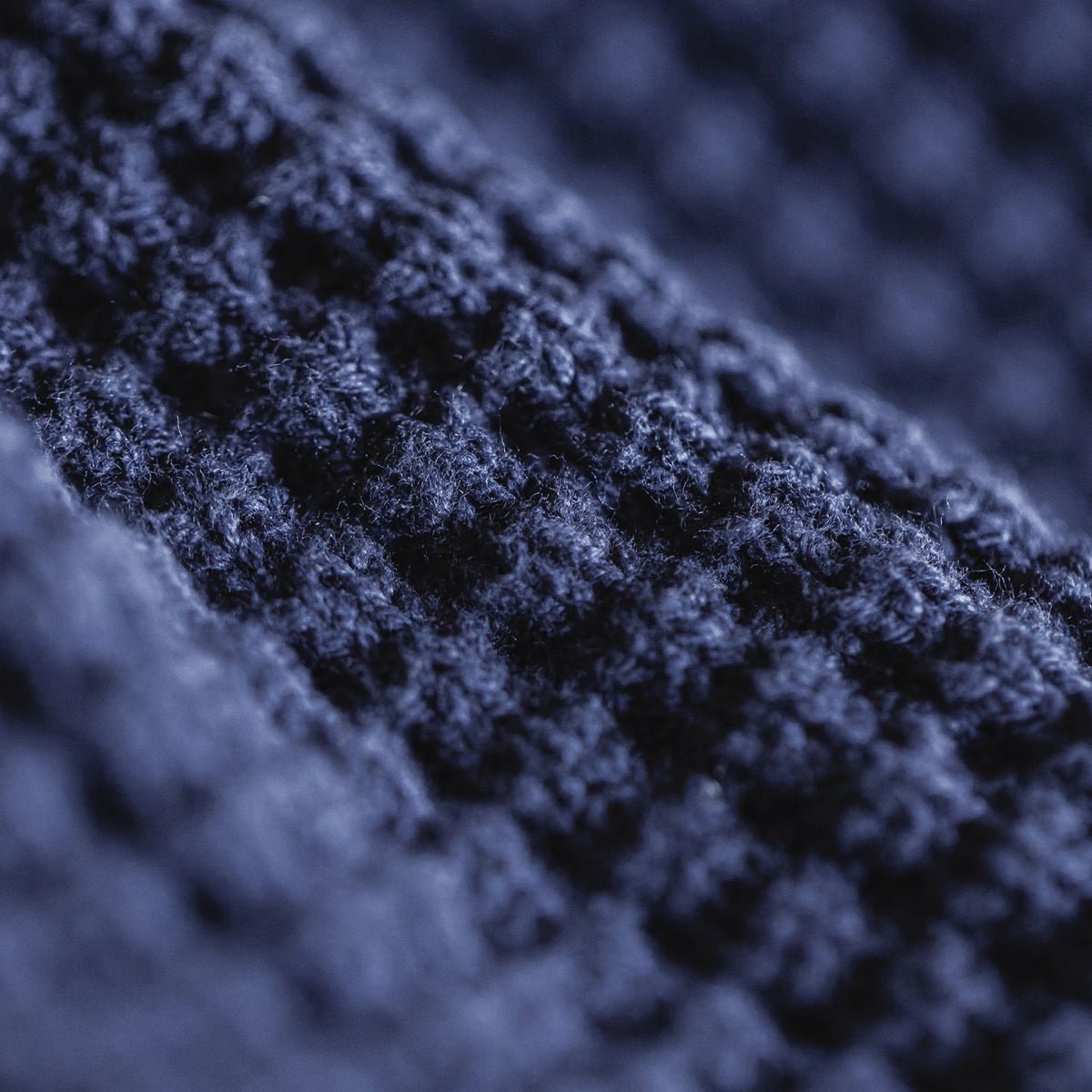 MADEN Blue Striped Cotton-Blend Turtleneck