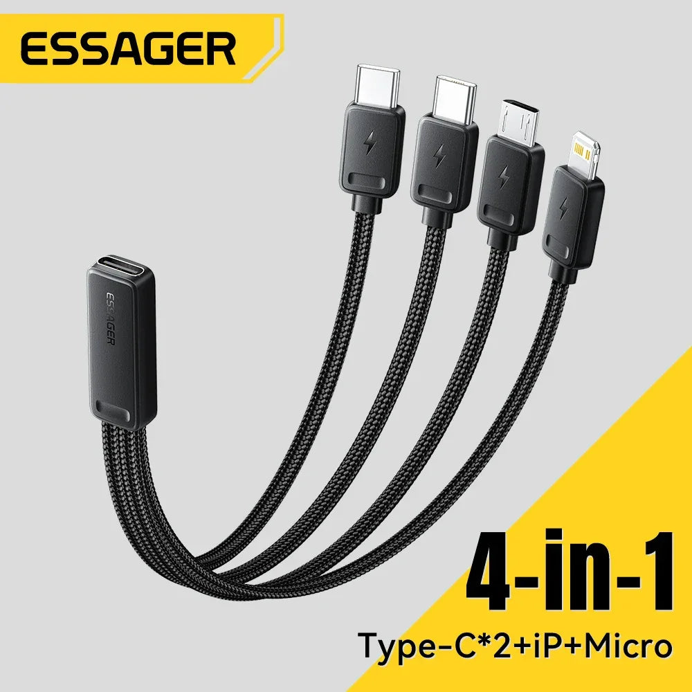 Essager Portable 4-in-1 Fast Charging Cable - ShopHub