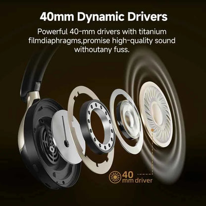 QCY H3 PRO Wireless Headphones with Adaptive ANC, 50dB Noise Cancellation, Hi-Res LDAC Audio, and Bluetooth 5.4 Dual Connection