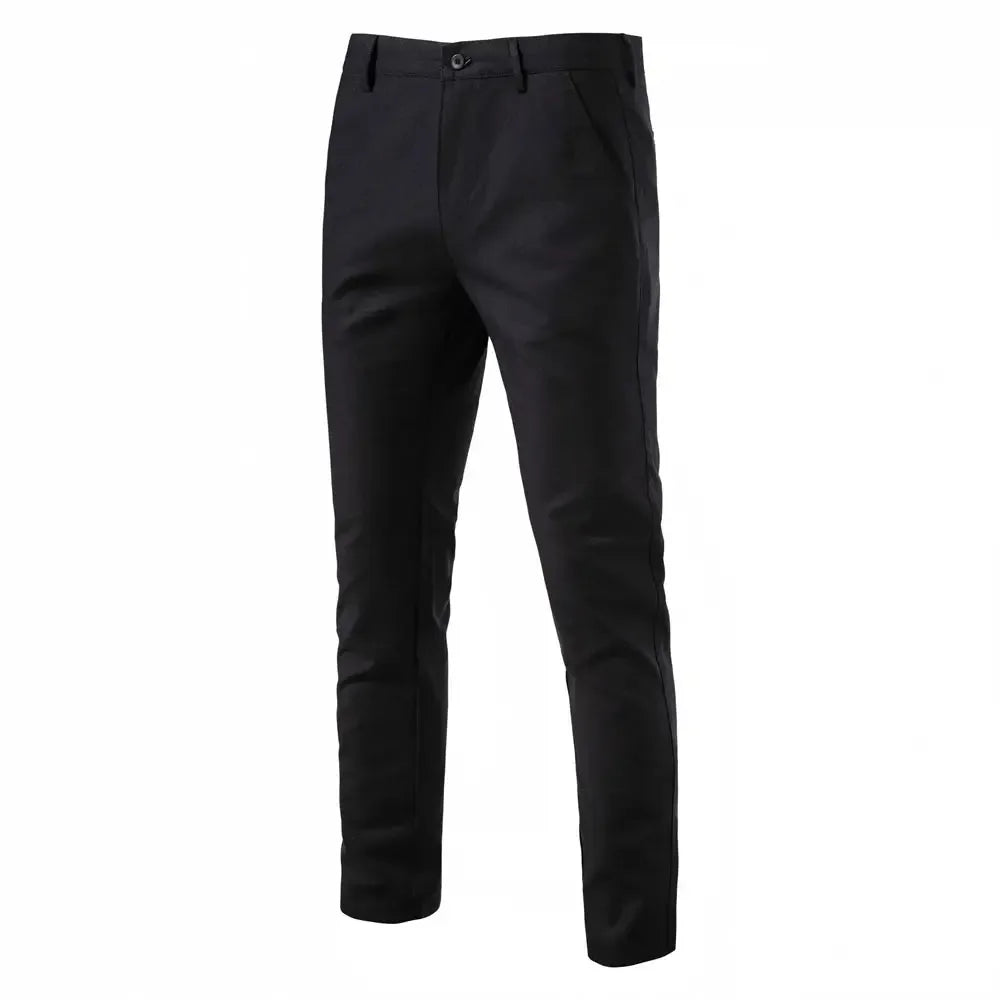 AIOPESON Men's Solid Colour Linen Long Pants - ShopHub