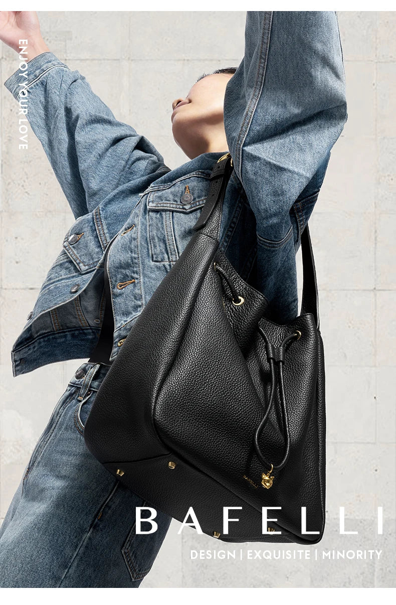 BAFELLI Genuine Cow Leather Shoulder Bag