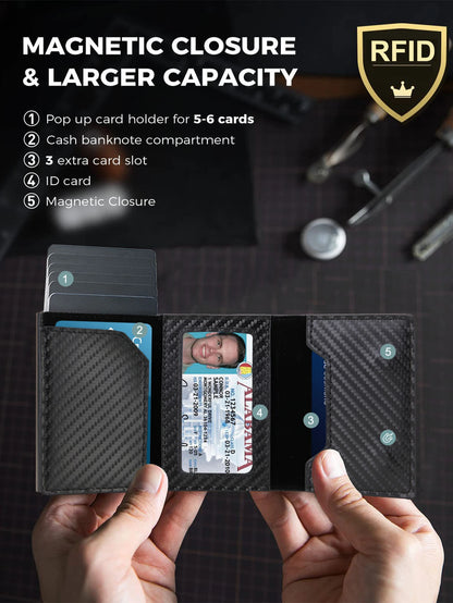 Rfid Carbon Fibe Airtag Wallets