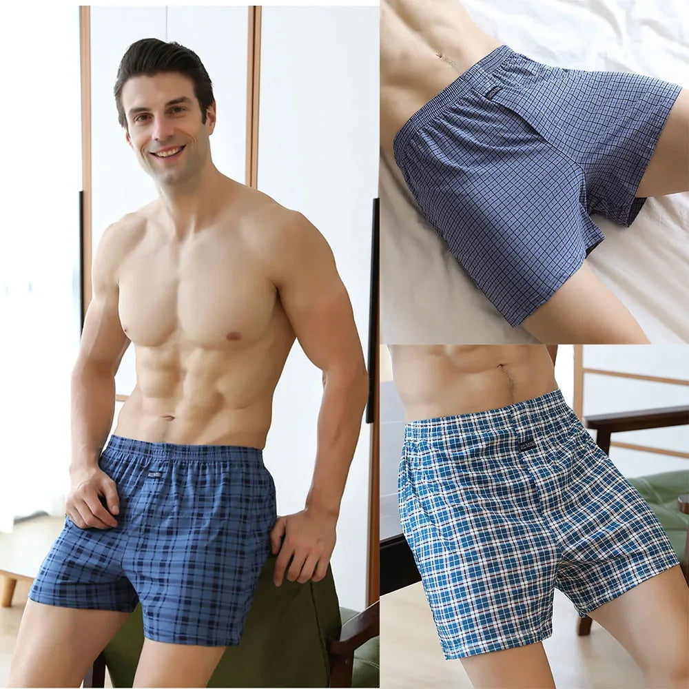 Men's 3 Pack 100% Cotton Pajama Shorts - ShopHub