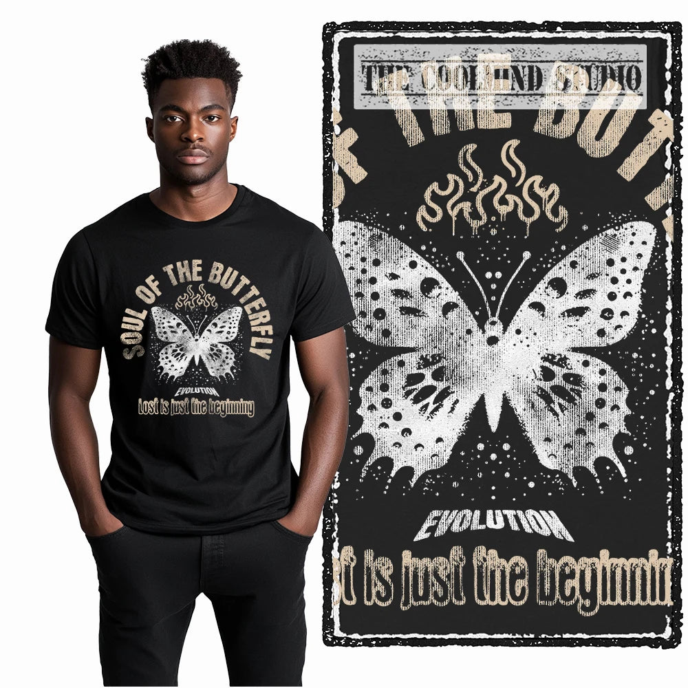 COOLMIND X0122 Free as a Butterfly Cotton Tee