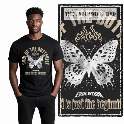 COOLMIND X0122 Free as a Butterfly Cotton Tee