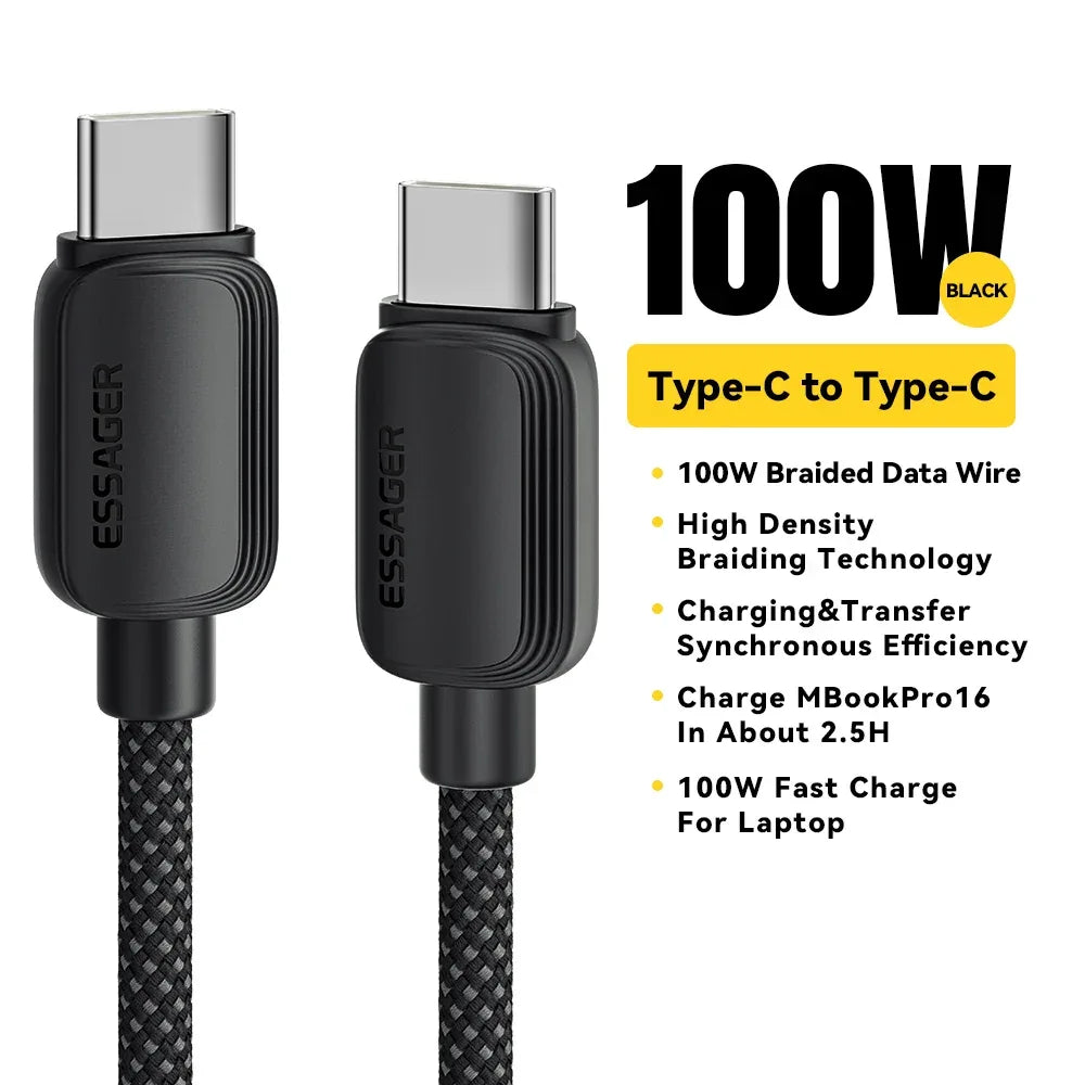 Essager 100W USB Type C to USB C Cable - ShopHub