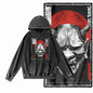 Dragon Strike Acid-Washed Black Graphic Hoodie