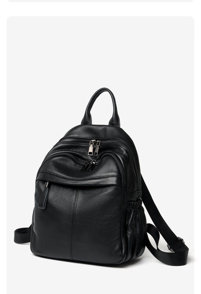 ZOOLER First Layer Genuine Leather Women Leather Backpack Black Travel Computer School Bags College Girl Hot#SC1728