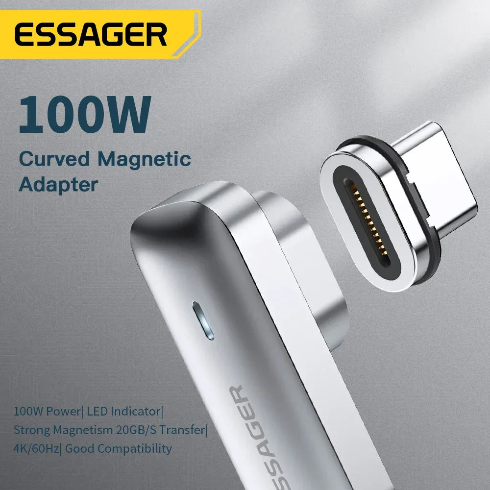 Essager PD 100W Magnetic USB C OTG Adapter - ShopHub