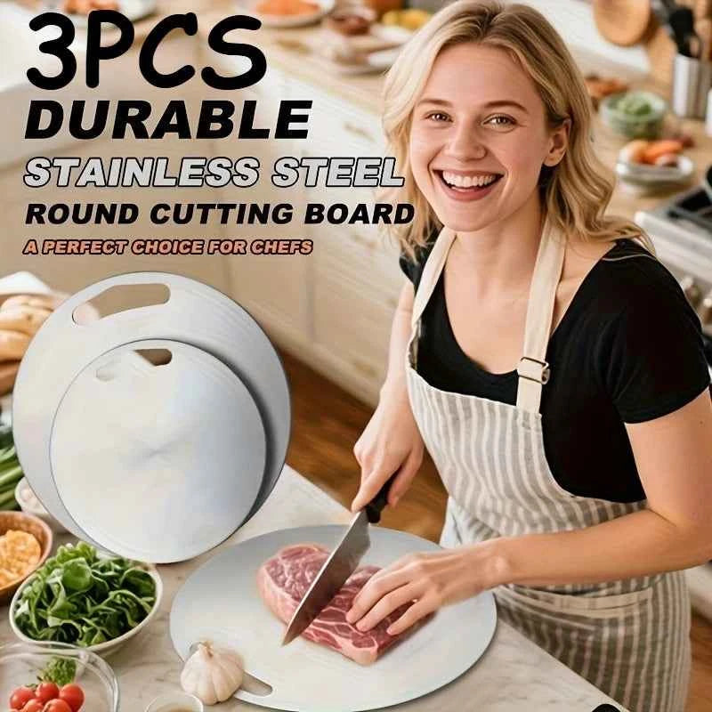 3PCS Stainless Steel Cutting Boards