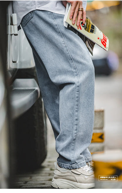 Maden Washed Denim 12.8 oz Retro Loose Straight Jeans