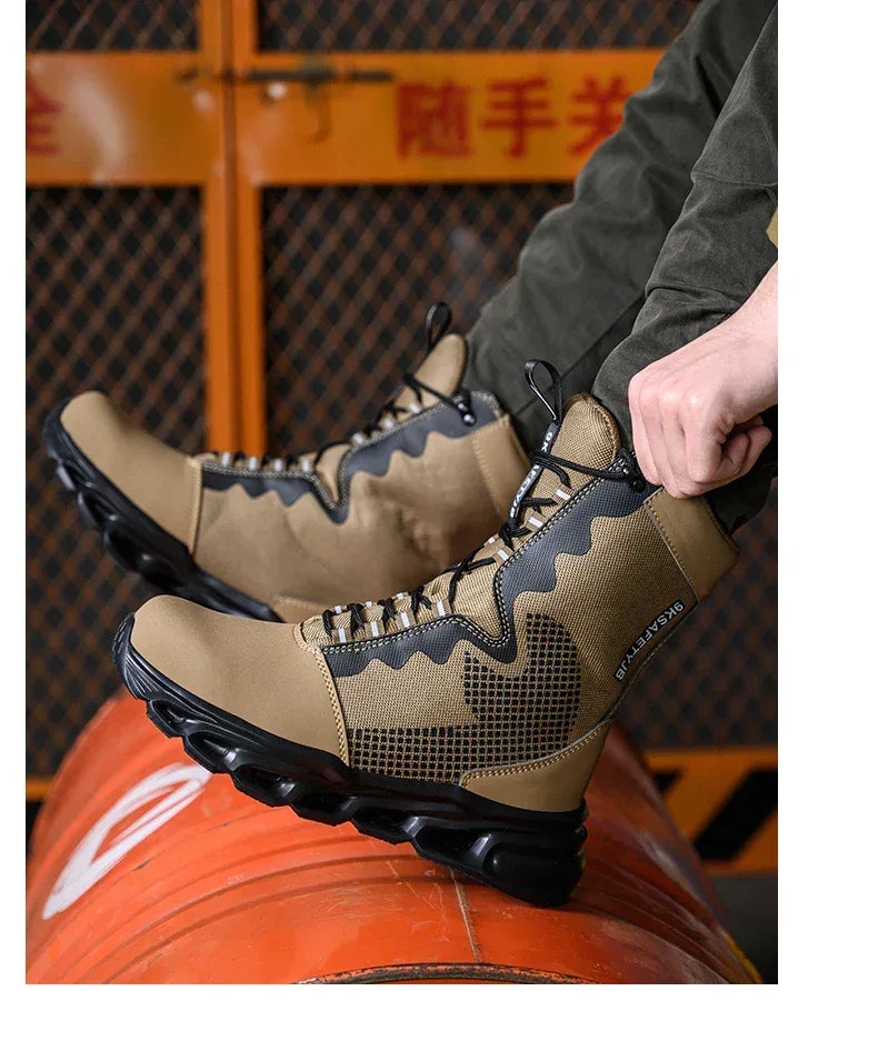 Kankeirr Indestructible Men's Steel Toe Work Boots - ShopHub