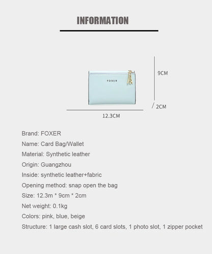 FOXER PU Women's Short Wallet