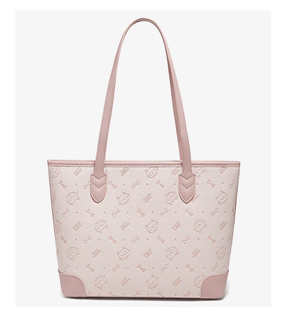 FOXER Summer New Women's Shoulder Bag PVC Leather Daily Tote Bag Female Commuting Purse Large Capacity Handbag for Everyday Use
