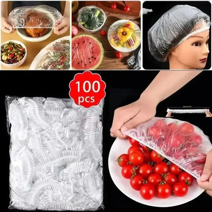 200-Piece Silicone Stretch Lids for Food Storage