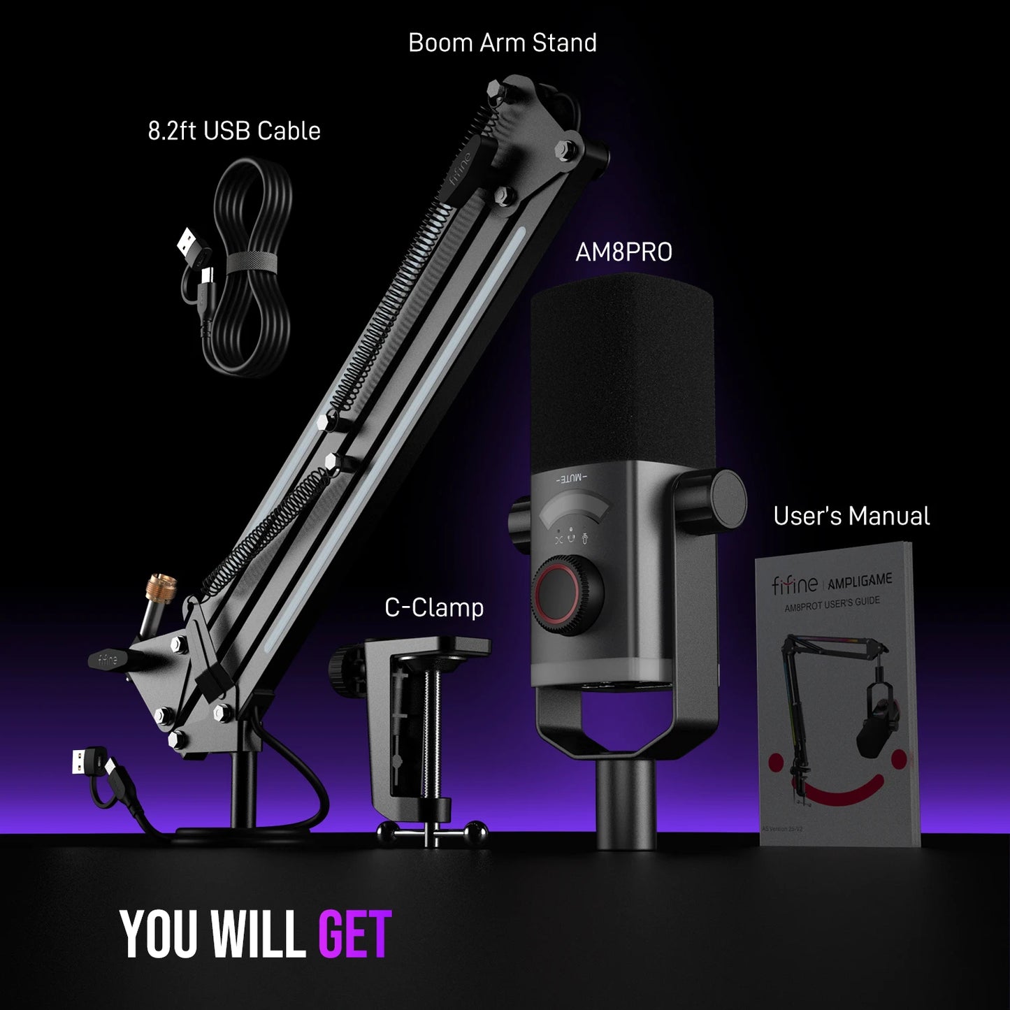 FIFINE AM8PROT Gaming Microphone Kit: Elevate Your Streaming Experience