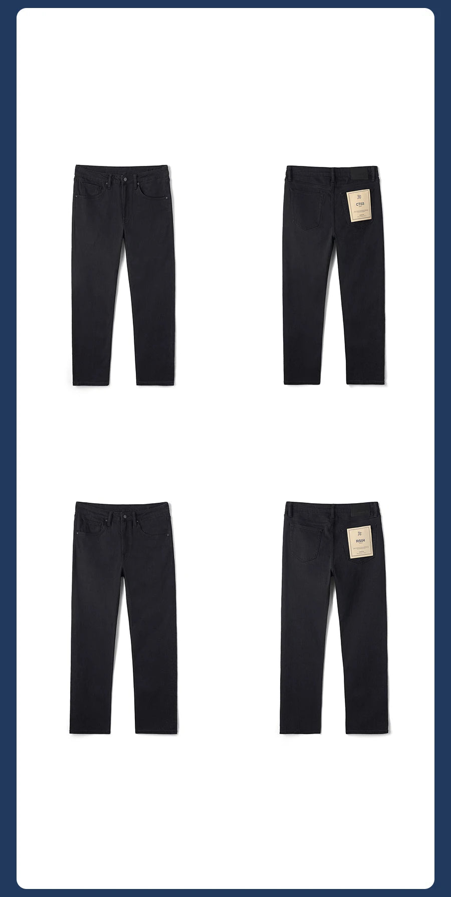 SIMWOOD 2026 Autumn 14oz Fabric Jeans Men Washed Vintage Black Denim Pants Retro Casual Trousers Male Clothing