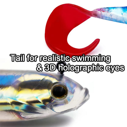 Soft Fishing Lures with Lead Head Jigs – Bass & Trout (Several quantities and colours available) Habicare