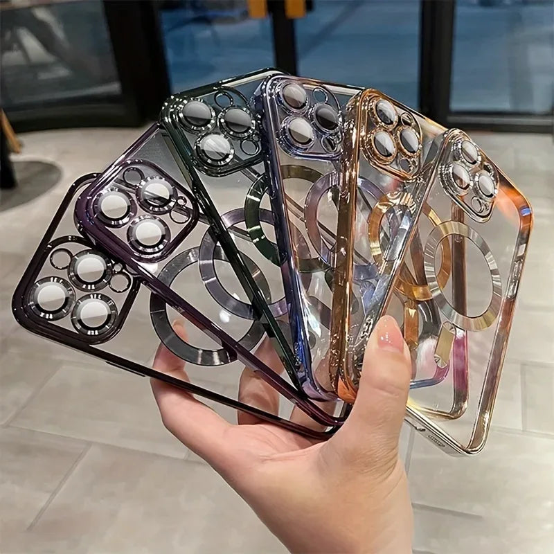 QIXTWO Luxury Magnetic Plating Clear Case - ShopHub