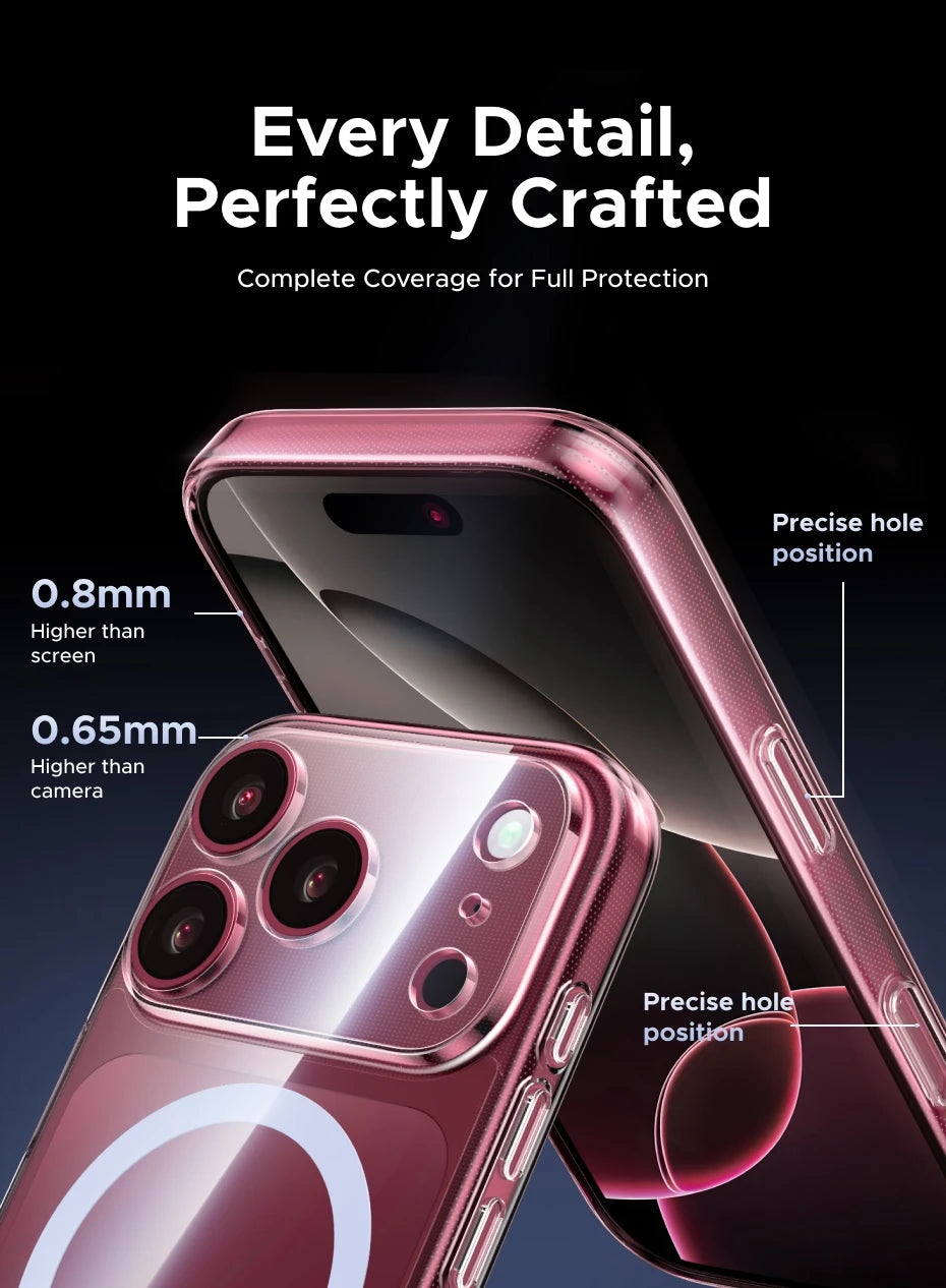 UGREEN Magnetic Case & Glass Screen Protector for iPhone 18 17 16 15 14 Pro Max Case Cover for iPhone 18Pro Macsafe Cases Bundle