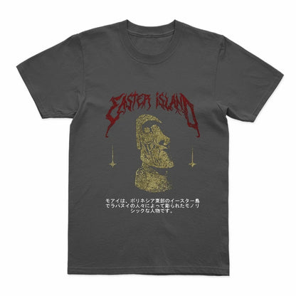 COOLMIND Easter Island Statue Graphic Cotton T-Shirt