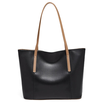 FOXER Lady's Shoulder Bag Split Leather Soft Fabric 2026 New Casual Large Capacity Women Tote Bag Commute Travel Bag All-match