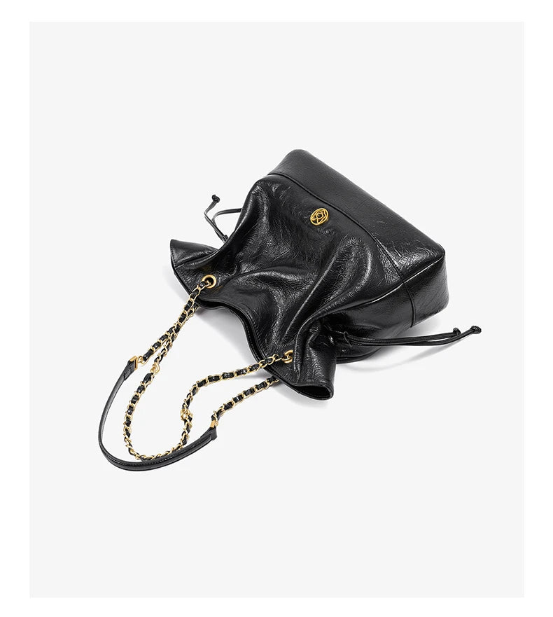FOXER Luxury Genuine Leather Shoulder Bag