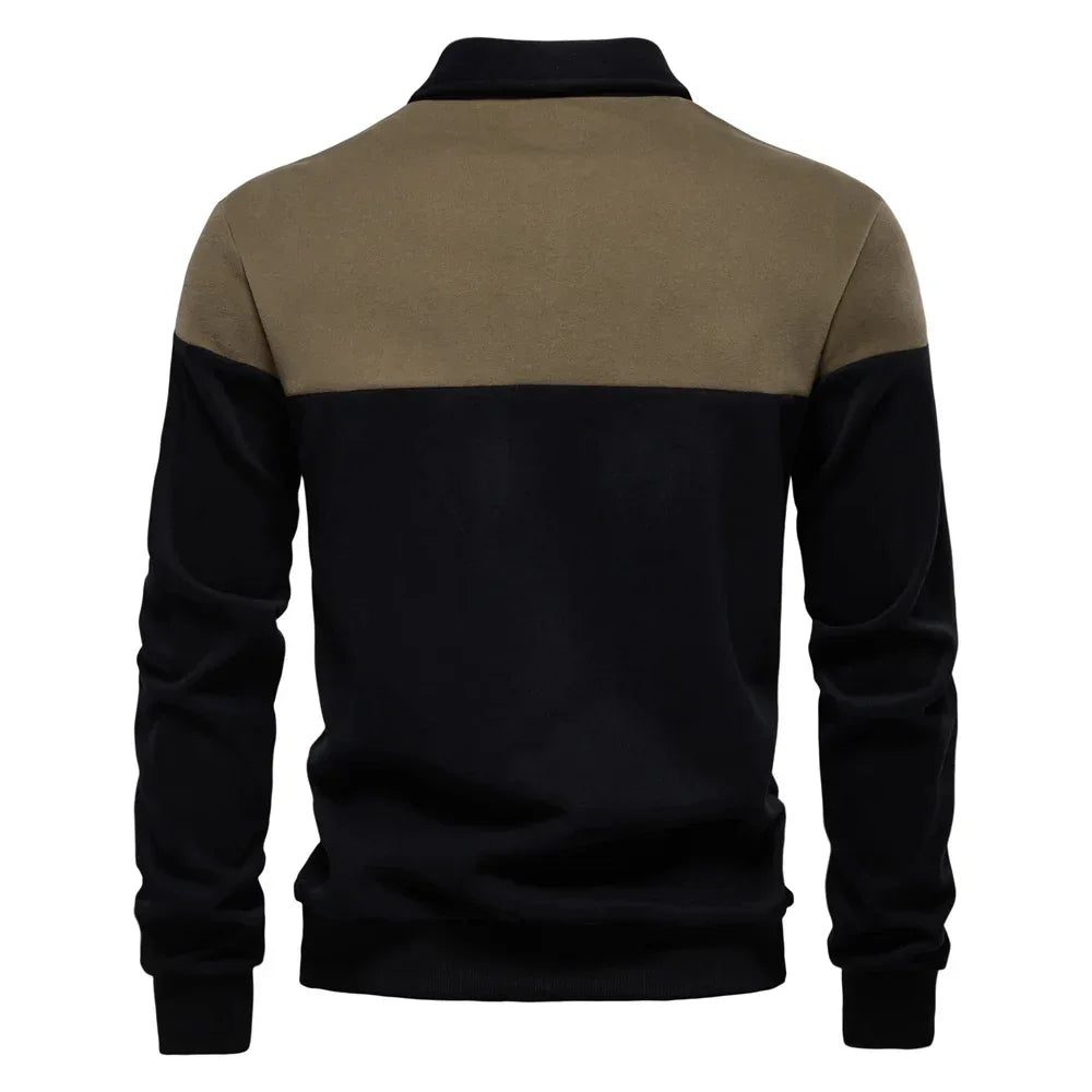 AIOPESON Men's Premium Cotton Block Sweatshirts - ShopHub