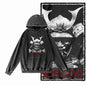 Dragon Strike Acid-Washed Black Graphic Hoodie