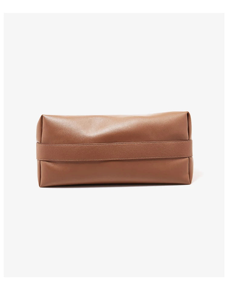 FOXER Large Soft Split Leather Shoulder Bag