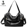 FOXER Genuine Leather Shoulder Bag for Women Large Capacity Handbag Female Casual Tote Bag Computer Bag Crossbody Purse as Gift