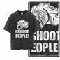 Washed Distressed Men's Photographer T-Shirt Photography Black Cotton Camera Lover Graphic Print Cotton Tee Shirt G75