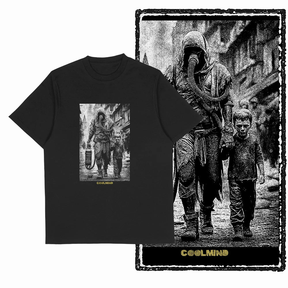 COOLMIND X0062 Dark Winged Truth Graphic Tee