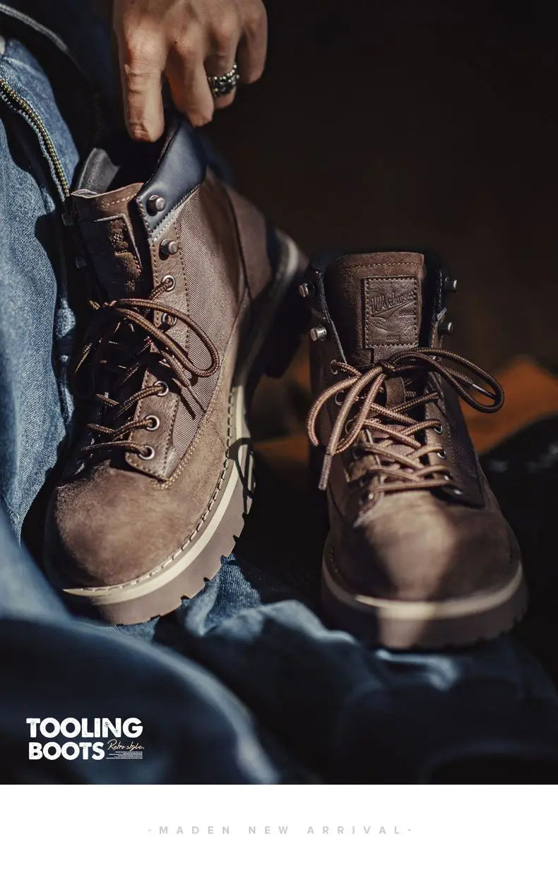 Maden Splice Suede Work Boots