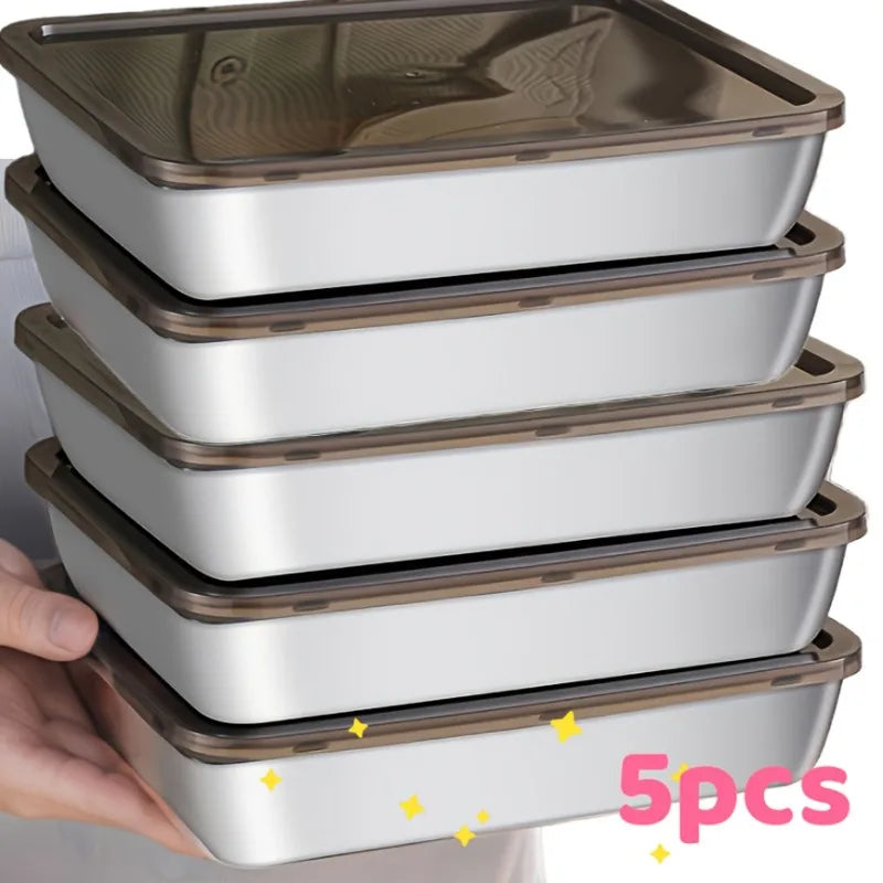 5Pcs Stainless Steel Food Containers
