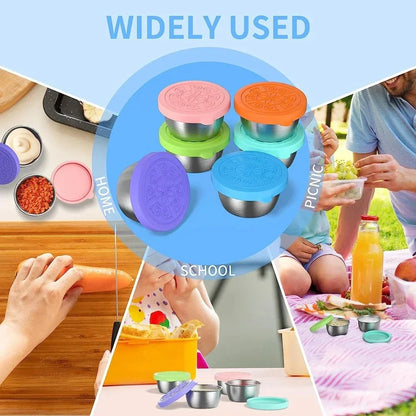 12pc 304 Stainless Steel Food Containers with Leakproof Lids