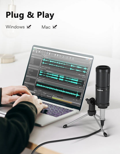 MAONO PM360TR Podcast Microphone 3.5mm Mic for Computer, Laptop, Phones