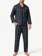 Men's Plaid Pajama Sets – Comfortable Lounge Sleepwear for Ultimate Relaxation
