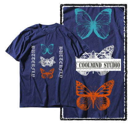COOLMIND X0119 Wings of Joy Butterfly Cotton Tee
