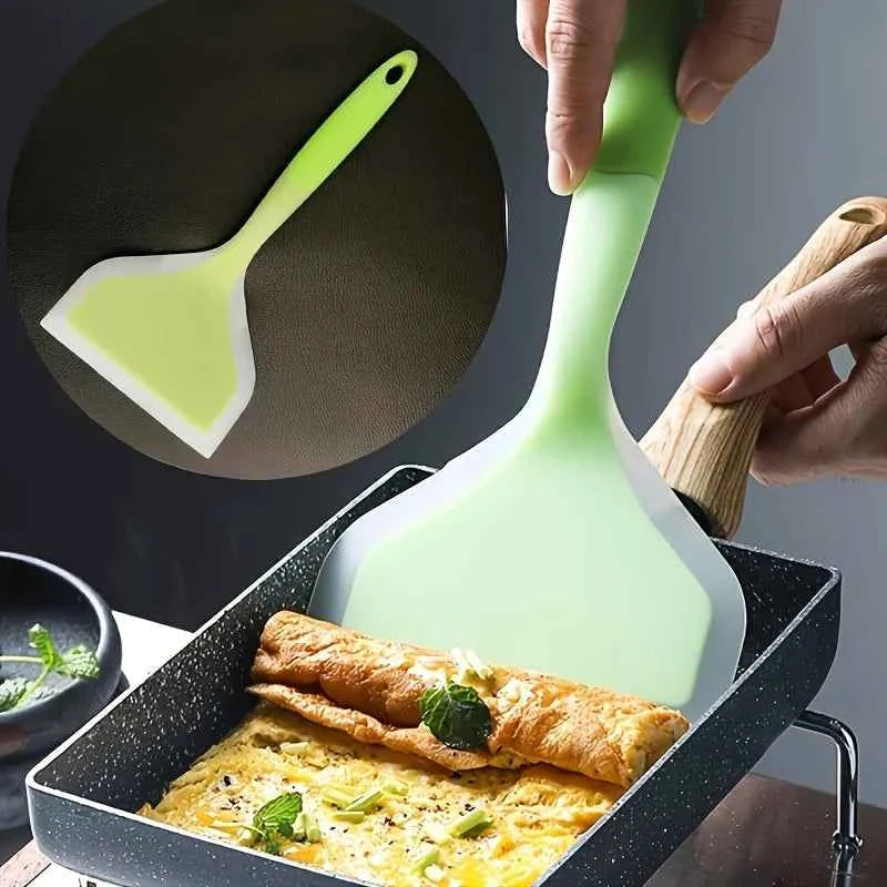 Food-Grade Silicone Spatula | Heat-Resistant Non Stick for Baking Grill & Pancakes | Dishwasher Safe BPA-Free Kitchen Tool