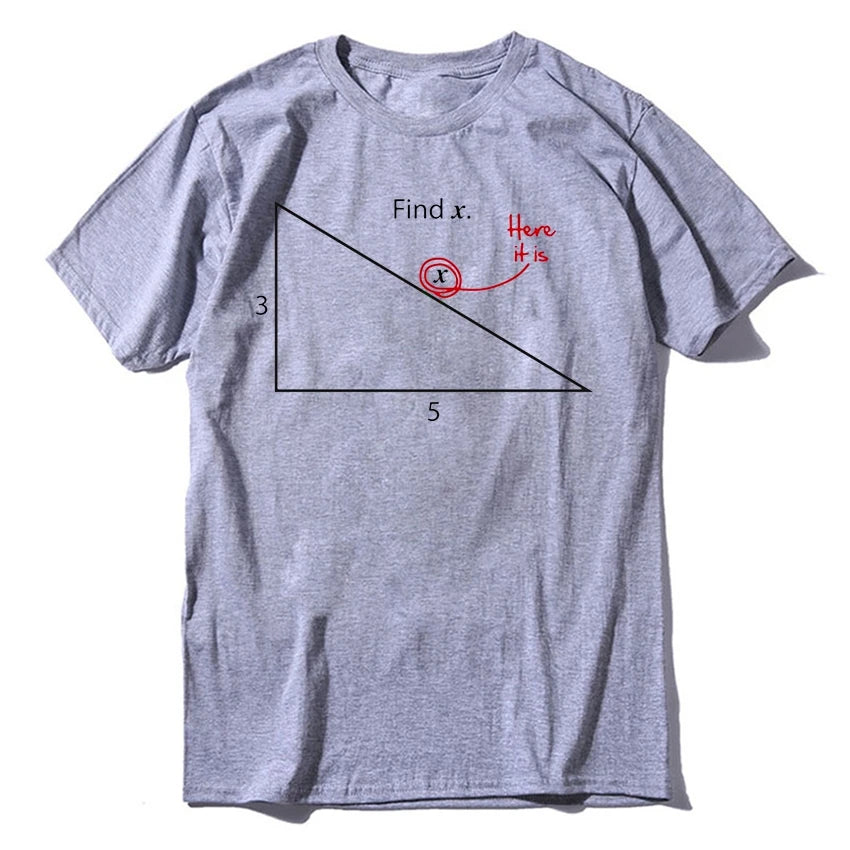 COOLMIND Men's Funny Maths Graphic Cotton T-Shirt