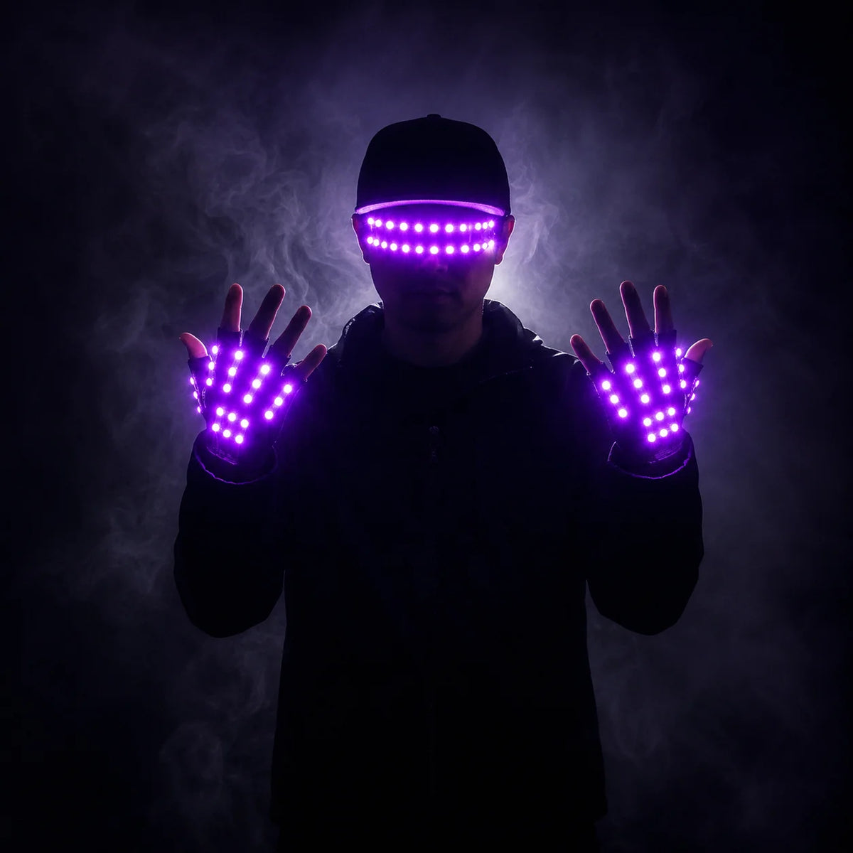 JAEOOGY 185 Flashing LED Glasses & Gloves | Six Colours