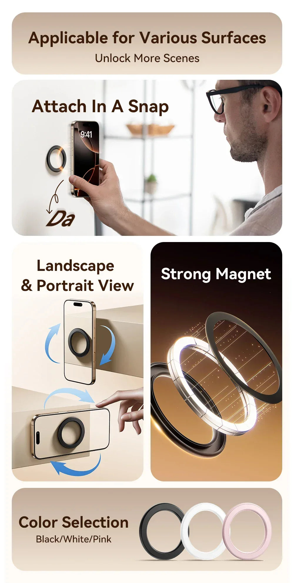 Essager Magnetic Metal Ring - ShopHub